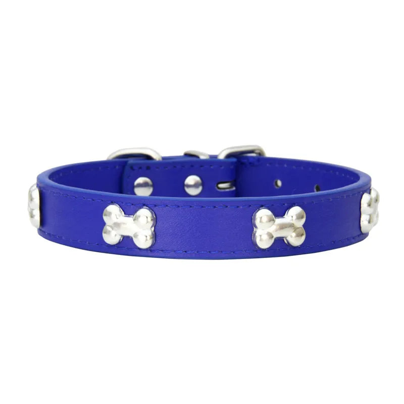 Bone Leather Durable Pet Collars