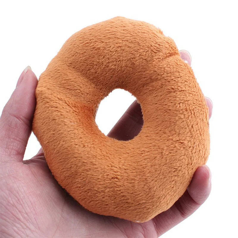 Plush Dog Donut Chew Toy