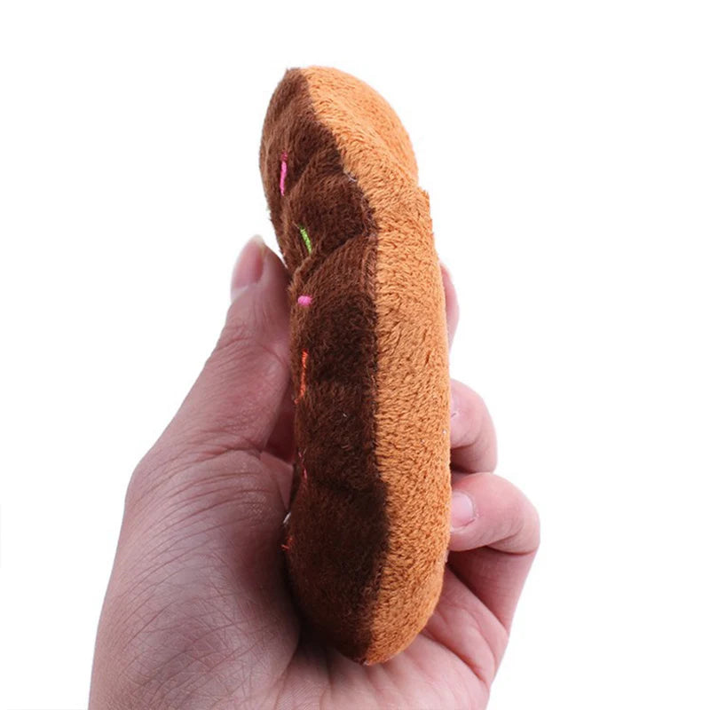 Plush Dog Donut Chew Toy