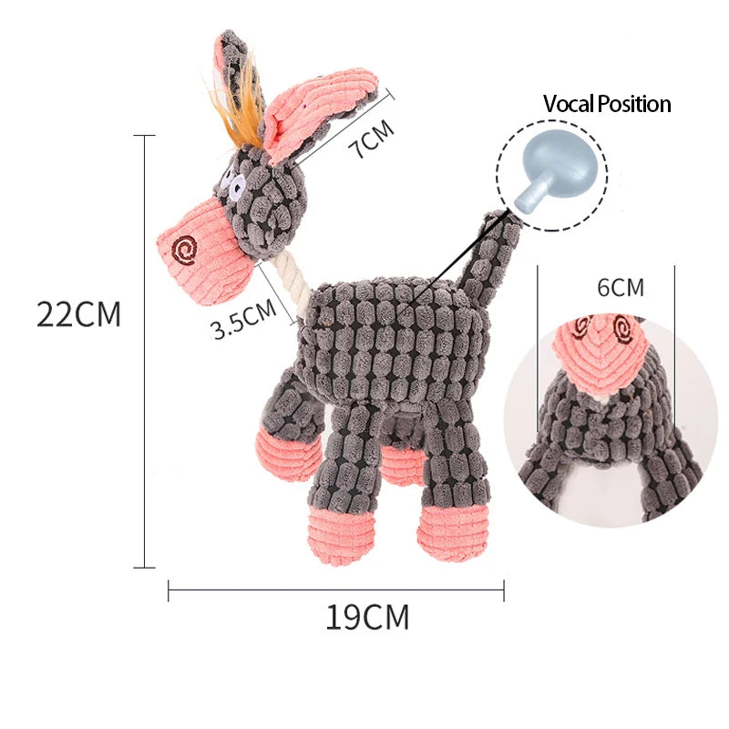 Funny Donkey Plush Pet Toy