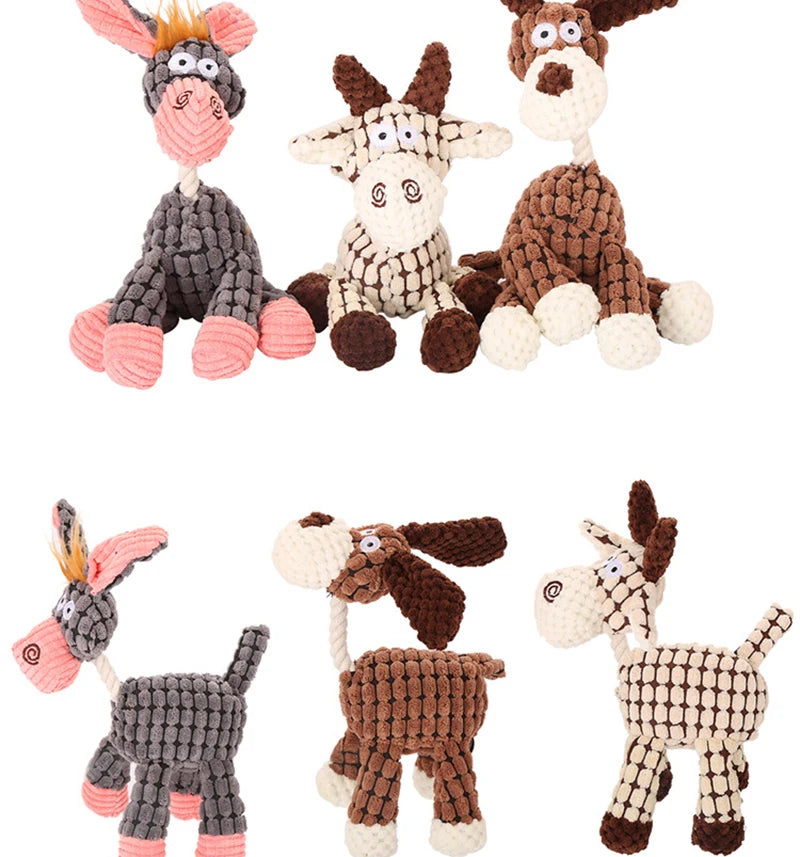 Funny Donkey Plush Pet Toy